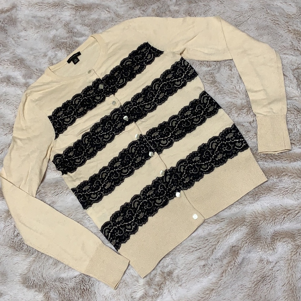 Ann Taylor Lace Cardigan, XS